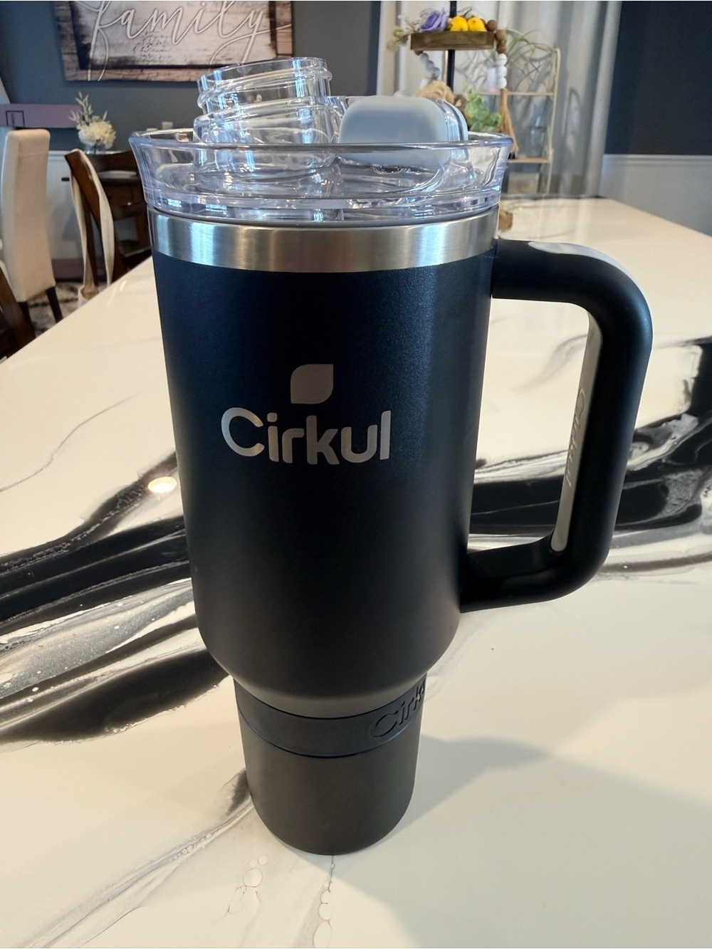 Cirkul Black Insulated Travel Mug with Handle